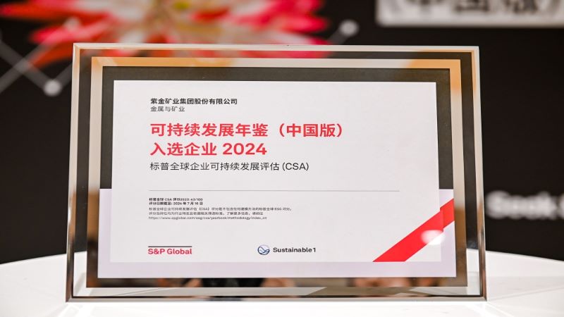 Zijin Mining Included in S&P Global's 