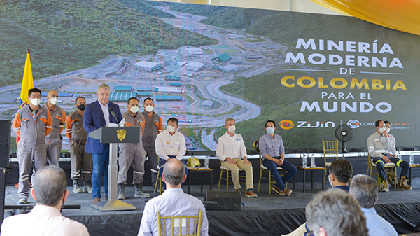Colombian President Attends the Commencement Ceremony of Buritic¨¢ Gold Min