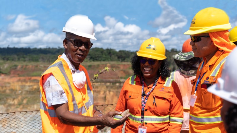 Guyana's Minister of Labour Visits Zijin's Aurora Gold Mine