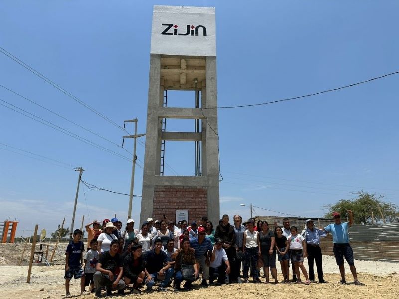 Zijin Supported Construction of Water Tank for 150 Piura Community Families in Northern Peru